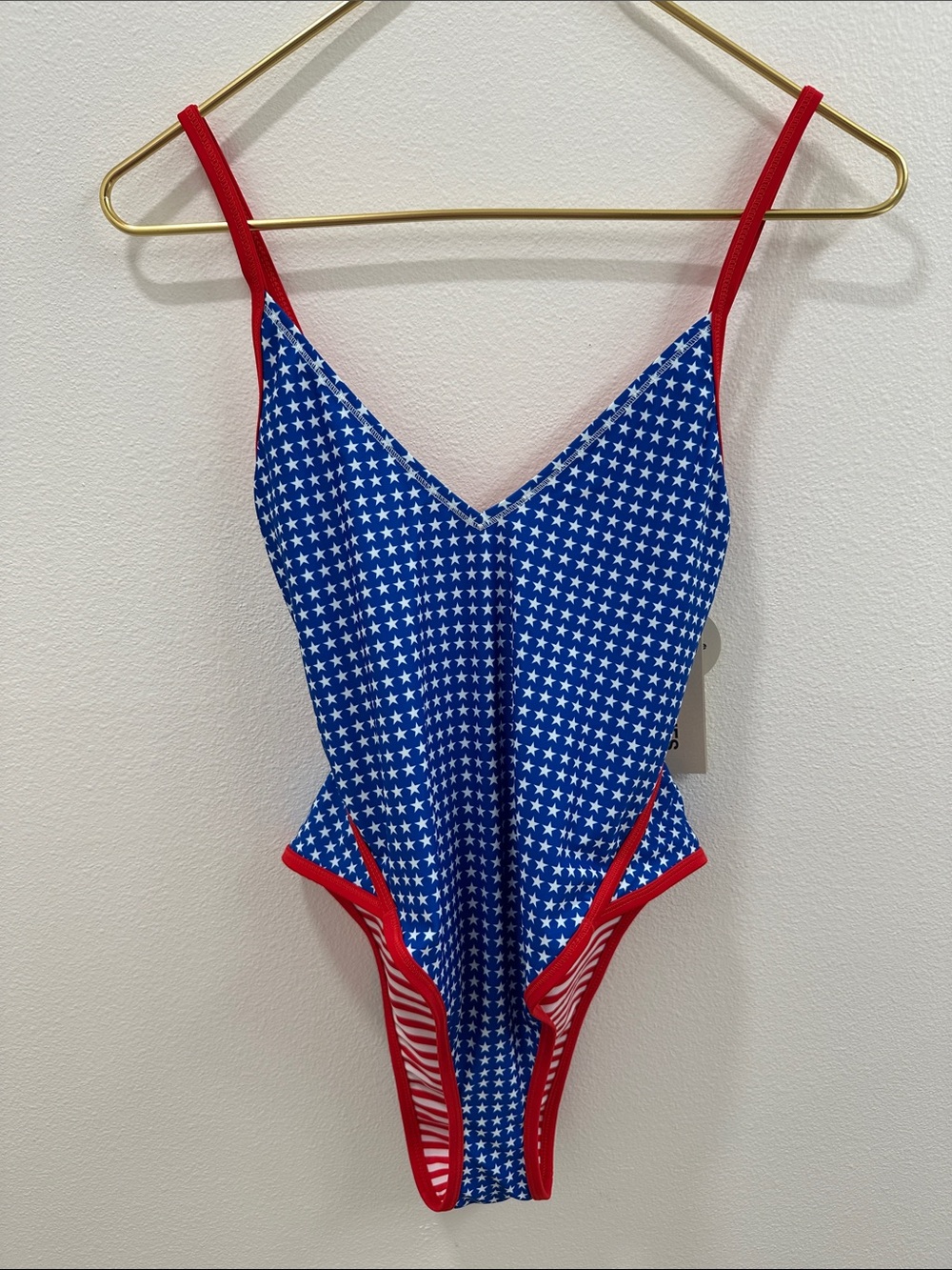 Americana Reversible Red, White and Blue One-Piece with Red Trim -new with tags!